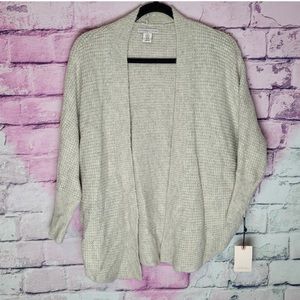 NWT- SINCERELY JULES ALPACA BLEND THICK WAFFLE KNIT OPEN FRONT CARDIGAN-XS